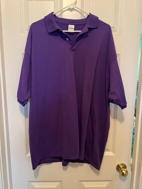Hanes Ecosmart Purple Polo 3x